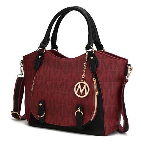 MKP Women Fashion Backpack Purse Multi Pockets Signature Anti-Theft Rucksack Travel Ladies Shoulder Bag Handbag 2Pcs. . Mkf purses